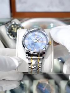 BINBOND Seiko Watch Men Waterproof Luminous Double Calendar Quartz Wristwatch Stainless Steel Band