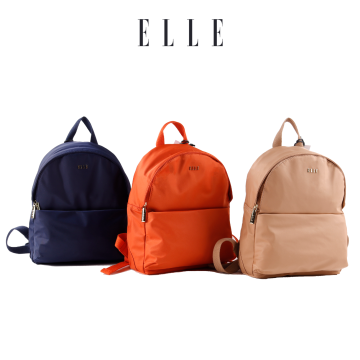 Elle Mercy Nylon Backpack (3 Colours: Khaki, Navy, Orange)