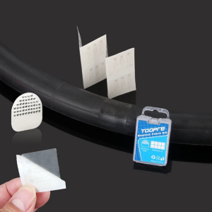 Bike Tire Patch Glueless Bicycles Inner Tire Puncture Patch Repair Kit with Tire Levers & Tire Repair File for MTB Bike