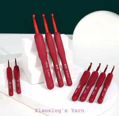 Kim móc đỏ cán dẻo bằng thép không gỉ êm tay 2-6mm tlip đỏ | Xiaoxings Yarn