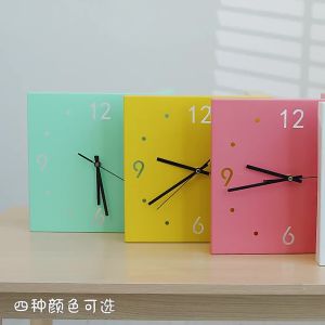 Ins Wind Corner Clock Double-Sided Wall Clock Living Room Creative Simple Modern Two-Sided Wall Free Hole Fashion Sun ClockFast shipping