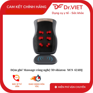 Đệm ghế Massage công nghệ 3D shiatsu Kèm nhiệt + Pin sạc MCS-624HJ