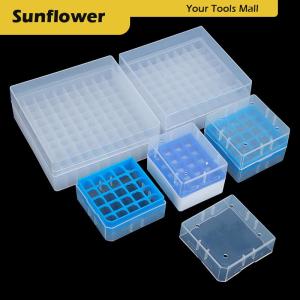 🎀🎁【Special price】Sun กล่องชั้นวางหลอดทดลองพลาสติกพร้อมฝาปิดหลอดแรงเหวี่ยงอุปกรณ์ทางห้องปฏิบัติการ