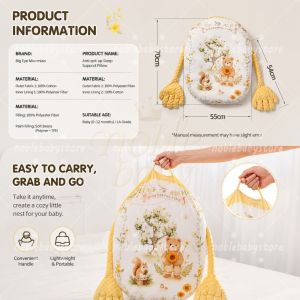 3-in-1 Baby Wedge Pillow for Patting Anti-Spit Up Feeding Support & Tummy Time Newborn Slope Pillows