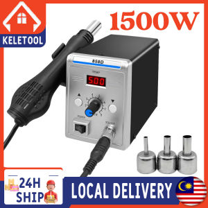 8586 Stasiun Penyolderan 2 in 1 Fungsi Stasiun Pengerjaan Ulang Pistol Udara Panas SMD dan Besi Solder 220v LCD LCD Digital Display Kontrol Suhu Penyesuaian Suhu PID700w Untuk Perbaikan Laptop Ponsel atau Penyolderan Papan Sirkuit