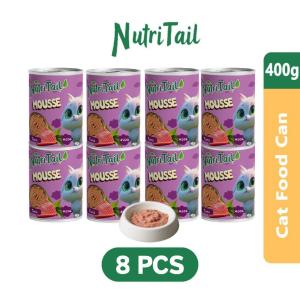 8PCS NutriTail Mixed Cat Food 400g Wet Food Cat Wet Food for Kitten Cat Treats Immune Support Strong Bone Pet Food