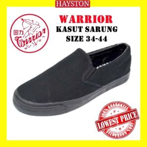 WARRIOR 739 Black School Shoes Slip On | Kasut Sekolah Hitam Sarung Slip On | Warrior Kasut Hitam Sarung Warrior 739