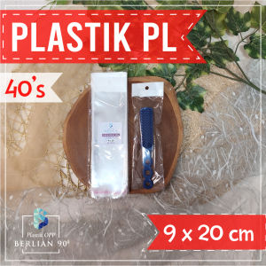 Plastik Display 9x20 Cm Tebal 40 mic isi 100 lembar / Plastik Perlize / Plastik Gantung Untuk Kemasan Aksesoris & Snack