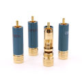 High Quality 4pcs/lot Gold-plated HIFI RCA Plug Hi-end Ortofon Reference 8NX RCA Connectors Portable Audio. 