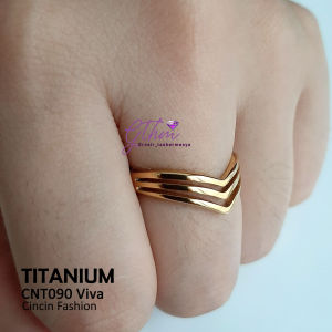 CIncin Wanita Ori Titanium 3lines Elegan Perhiasan Fashion Import Premium cnt090