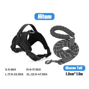 Harness Anjing Tali Tuntun Rompi Anjing Breathable Harness Leash Anjing Besar Medium Dog Vest Pet Harness