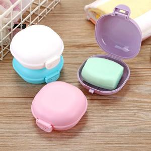 Macaroon Color Soap Box with Lid Outdoor Travel Portable Soap Holder Container Mini Soap Case Dish Storage Boxes Bathroom Soap Case
