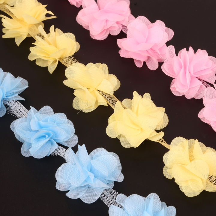 82 Feet Plastic Pearl Bead Edge Chain Flower Shape Sew On Trims Wedding Dress Decoration Bag Applique DIY Sewing Crafts Jewelry Accessories