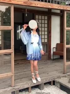 Big yards dress hanfu dress modified super fairy Large Size Womens Clothing Ancient Chinese Clothing Dress Modified Super Fairy Chinese Style Han Yuan Plain Dress with Skirt Outfit Women