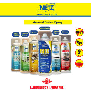 Nietz N10 Contact Cleaner Degreaser White Lithium Silicone Air Conditioner Cleaner Multi Purpose Spray Lubricant