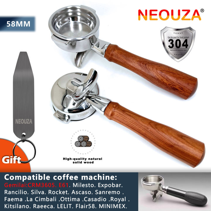 NEOUZA 58mm 304 Stainless Steel Filter Strainer Basket 1/2 NEOUZA 58mm 304 Stainless Steel Filter Strainer Basket 1/2