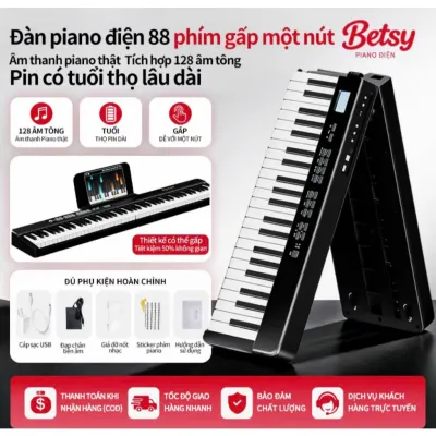Piano Điện Tử Gấp Gọn BETSY B170 Bàn Phím Cường Độ Nặng 88 Phím Cầm Tay Thích Hợp Cho Piano