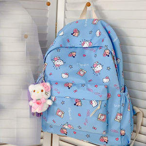 HZ Beg galas Sanrio HelloKitty Reka Bentuk Pelajar Kapasiti Besar Ringan Percetakan Fesyen Serbaguna Beg Kartun Ransel Bac ZH