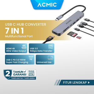 ACMIC UCH7A USB Hub Type C to USB Converter Macbook Laptop Smartphone 7 in 1