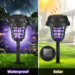 ZEEMIN 4pcs Solar Mosquito Killer Lamps 2 in 1 Bug Zapper Home Outdoor Waterproof Garden Lawn Camping Repellent Fly Trap Lights