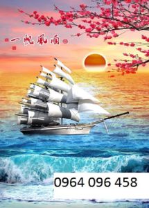 Tranh 3d - tranh gạch 3d thuận buồm xuôi gió - NCVV73