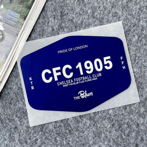 ครีมกันแดดกันน้ำสำหรับ Stiker Motor รถยนต์สติ๊กเกอร์สะท้อนแสงโลโก้แฟชั่นเชลซีสีฟ้าย้อนยุค