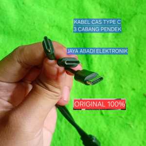 H107 KABEL CAS TYPE C 3 CABANG PENDEK 3IN1 TEBAL DATA ORI 100% SOCKET PORT short TIPE USB A TIPE DUAL POWERBANK SUPER FAST CHARGING CABLE CAS CASAN CHAS QUALLCOM QC QUICK FLASH SPEED MULTI UNIVERSAL Charger COLOKAN ADAPTOR ADAPTER TRAVEL PREMIUM ORIGINAL
