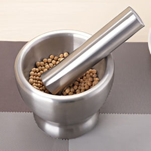 Stainless Steel Pounding Garlic Grinder Food Grade Garlic Pounder Garlic Masher Household Manual Metal Mashing Press Bowl