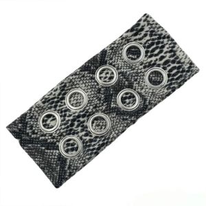 Punk Girl Hollowed Out Eyelets Wide Elastic Headband Stretchy Metal Rock Steampunk for Sports Headbands Hair Accessories h260729