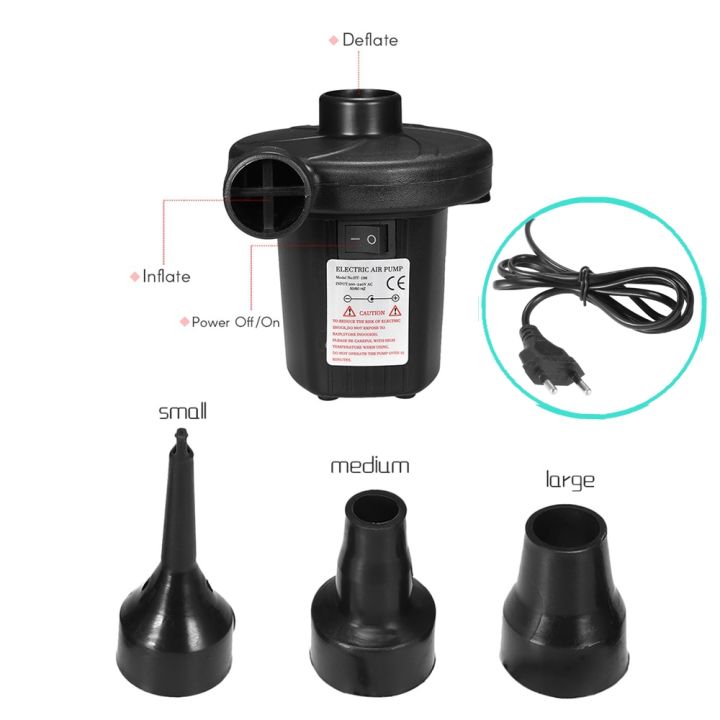 12V Air compressor 3 Nozzles Electric Air Pump Universal Home ...