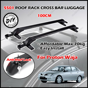 ⚠️ For Waja 5501 (90cm) Car Roof Rack Roof Bar Roof Carrier Cross Bars Luggage Roof Rack Carrier Bicycle Carrier Box Anti-theft Lock/Cross Bar Roof Bar Rak Bumbung Rak Bagasi Kereta
