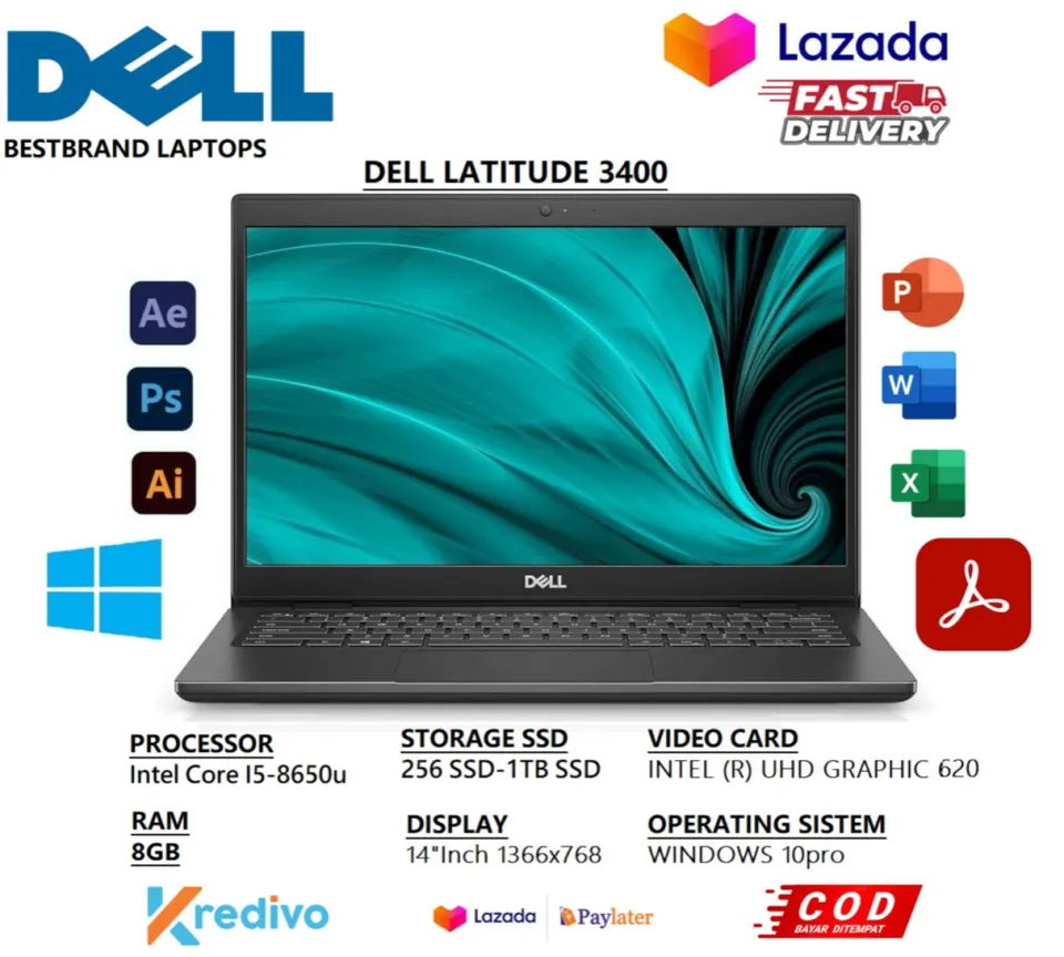Dell Latitude 3400 I5 8th Generation SPESIFIKASI TINGGI LAPTOP
