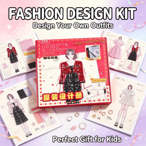 Girls DIY Fashion Design Toy Kids Dress Making Handcraft Kit Creative Activity Toy