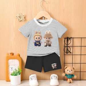 Setelan Kaos anak Perempuan LABUBU Untuk Usia 1-8 Tahun