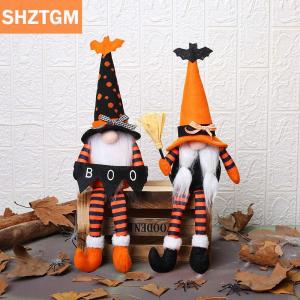 [COD] SHZTGM ตุ๊กตาโนมส์ตกแต่งวันฮาโลวีนตุ๊กตาโนมส์เอลฟ์แคระยัดไส้สำหรับตกแต่งบ้านฮาโลวีน