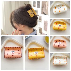 GAI39 Korean Style Cookie Hair Claw Headwear Cartoon Acetate Hair Clip Sweet Ponytail Holder Cookie Shark Clip Party