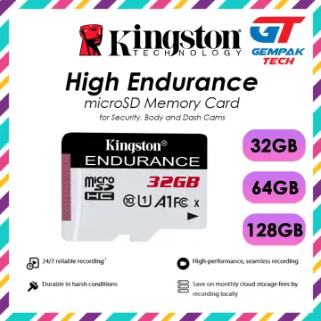 Carte MicroSDXC Kingston High Endurance 256GB - Classe 10 UHS-I - Pour Enregistrement Vidéo Continu