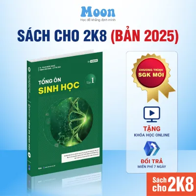 Sách lớp 12 chương trình mới: tổng ôn Toán Lý Hoá Sinh Văn Sử Địa ôn thi thpt quốc gia đgnl Moonbook