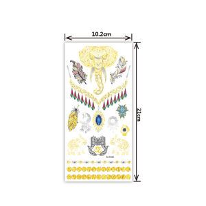 [SteadyINK] Metallic Henna Tattoo Sticker Waterproof - Premium Gold & Silver Designs - Henna Sticker - Perfect for Weddings Festivals Parties