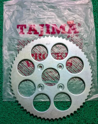 GEAR 60T// 65T FIT NEW/ GIR BELAKANG //GIGI TARIK HONDA SUPRA FIT NEW 60 T/ 65 T REVO 100 REVO ABSOLUTE BLADE KHARISMA SUPRA X 125 FIT S/X TAJIMA