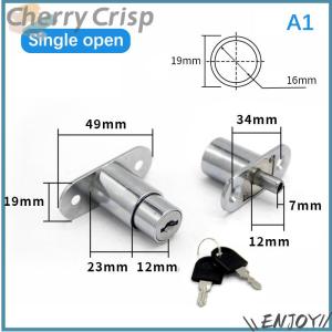 【Cherry Crisp】 Drawer Push Lock Sliding Door Showcase Cupboard Cabinet Locks Window Security