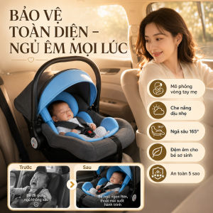 Ghế ô tô cho trẻ em Ghế An Toàn Ô Tô Cho Bé 0-12 Tháng Tuổi Tiện Lợi Ghế Ngồi Trẻ Em Nhỏ Gọn Bảo Vệ Bé Ghế ô tô cho bé sơ sinh