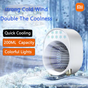 1 Year Warranty Xiaomi 2023 Air Cooler Portable 7 Color Light LED Purifying Aircond Air Cooling Fan 冷风机 For Office Home