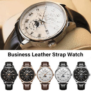 Stylish Swiss Watch for Men with Leather Strap