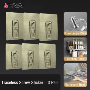 Nail-Free Patch Strong Transparent Wall Sticky Installation Pendant Stainless Steel Screw