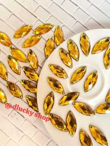payet diamond kristal akrilik jahit mata sampan size besar ukuran 12*25 per lusin