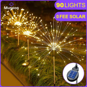 90 LED Firework Dandelion Light Solar Garden Light Outdoor Waterproof For Garden Holiday Wedding Party Decoration New year Christmas Decoration