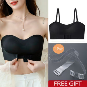 Jodie Strapless Bra Wireless Push Up Invisible Non-Slip Plus Size Bra for Strapless Wear