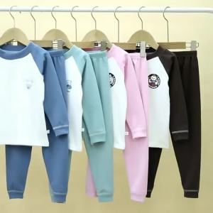 Children Warm set autumn winter plush autumn clothe autumn pants set boys girls underwear home clothing baby base set 0-14Y2026