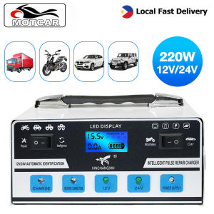 Car Battery Charger Heavy Duty 12V 24V Intelligent Pulse Repair Motor Battery Fast Charge